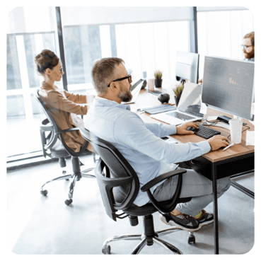 People working on a project